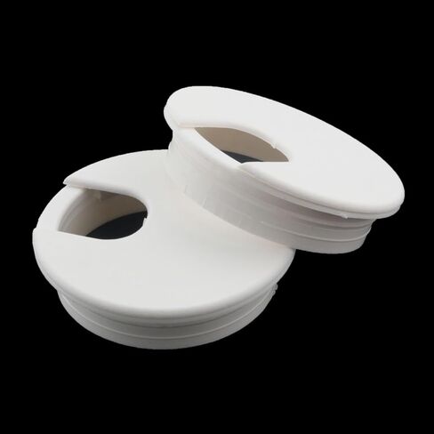 4PCS White Plastic Decorative Ring 2.5 inch/63.5mm Desktop Cable Hole Cover Grommets Mobile Phone Counter Protective Case in Saudi Arabia