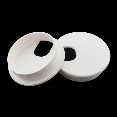 4PCS White Plastic Decorative Ring 2.5 inch/63.5mm Desktop Cable Hole Cover Grommets Mobile Phone Counter Protective Case in Saudi Arabia