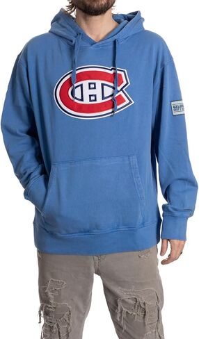 Calhoun NHL Surf & Skate Unisex Acid Wash Pullover Hoodie With Felt Applique Logo in Saudi Arabia