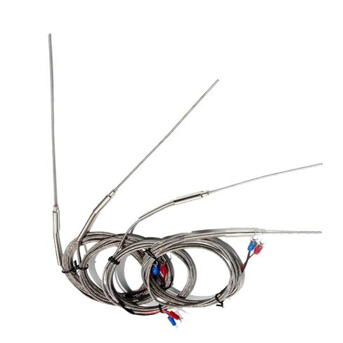 SNDHEATER K نوع مستشعر درجة الحرارة العالية الحرارية 50 مم / 100 مم / 150 مم / 200 مم / 300 مم مسبار إبرة 1 م / 2 م / 3 م / 4 م / 5 م سلك حماية (طول المسبار 200 مم، طول الكابل 4 م_ ضياء المسبار. 3 مم) in Kuwait