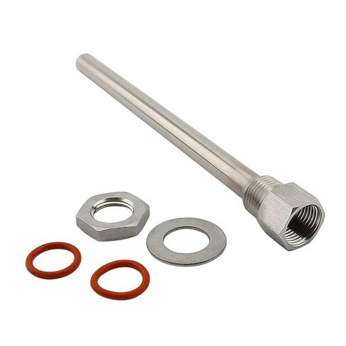 طقم أسلاك وكابلات غلاية حرارية بدون لحام، 1/2 بوصة NPT 9 بوصة مقياس حرارة ثنائي المعدن من الفولاذ المقاوم للصدأ أسلاك وكابلات منزلية (النوع 1) in Kuwait