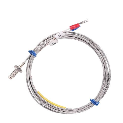 M6 Screw Probe K Type Thermocouple Temperature Sensor 0~500'C 1-5m Cable Wire 1Pcs(Cable Length 5m) in Saudi Arabia