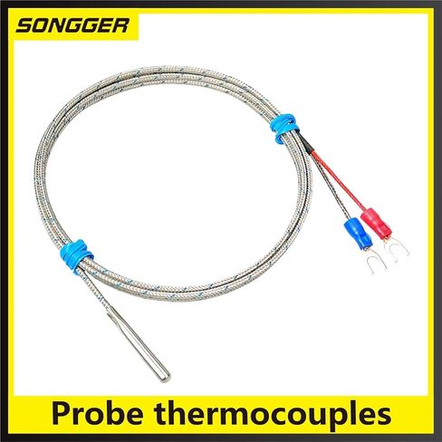 K Type E Type Probe Thermocouples Temperature Sensor 0-400°C 0-600°C Stainless Steel Industrial High Temp Detector(K-15M) in Saudi Arabia