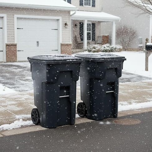 48 Gallon Garbage Cans Trash Cans With 2 Rugged Wheels Ergonomic Handle And Lid Heavy Duty Construction Built For Toughness And Maximum Impact Resistance Perfect For Both Indoor Or Outdoor Use in Saudi Arabia