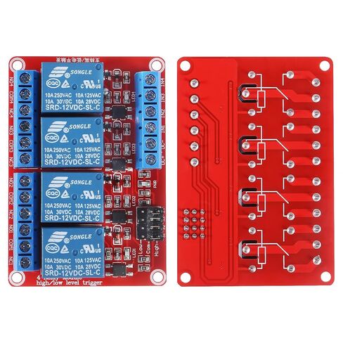 4 قطعة 12 فولت 4 قناة وحدة التتابع مع عزل Optocoupler دعم الزناد المستوى العالي والمنخفض in Saudi Arabia