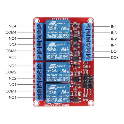4 قطعة 12 فولت 4 قناة وحدة التتابع مع عزل Optocoupler دعم الزناد المستوى العالي والمنخفض in Saudi Arabia