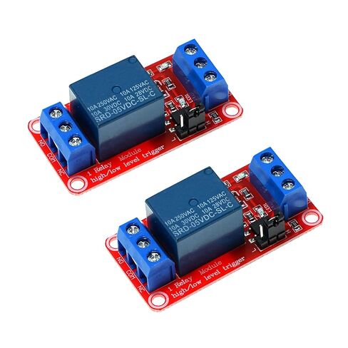 قطعتان من وحدة التتابع ذات 4 قنوات 5 فولت مع عزل Optocoupler - التحكم في الزناد عالي/منخفض المستوى لـ Arduino وRaspberry Pi وPLC - الأتمتة الصناعية، قطعتان ذكيتان للمنزل DIY (يدعم أحمال التيار المتردد/التيار المستمر) in Kuwait