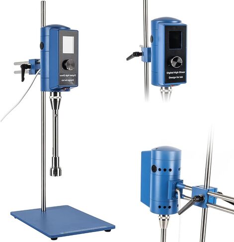 High Speed Homogenizer Emulsifier 110V, Adjustable 2000~28000rpm, Stainless Steel Stirring Device for Lab Dispersing in Saudi Arabia