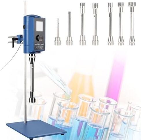 High-Speed Digital Display Emulsifier Homogenizer, Adjustable 2000-28000 RPM, Lab Mixer with Stand for Efficient Dispersion and Mixing in Saudi Arabia
