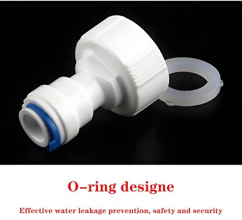 4PCS Straight for NPT Thread Adapter Plastic RO Fittings 3/4" Female Thread to 3/8" OD Push to Connect Plastic RO Fittings RO Filter Adapter Water Purifier Accessories in Kuwait