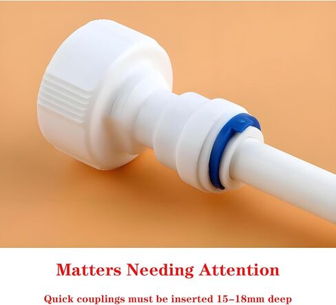 4PCS Straight for NPT Thread Adapter Plastic RO Fittings 3/4" Female Thread to 3/8" OD Push to Connect Plastic RO Fittings RO Filter Adapter Water Purifier Accessories in Kuwait