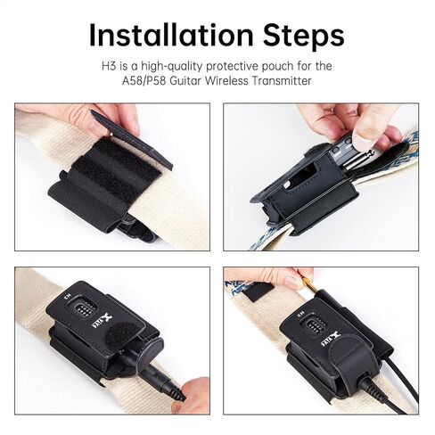H3 Transmitter Holder for A58 and P58 Guitar Wireless Systems,with ¼" TS male to ¼" TS Female Adapter in Kuwait