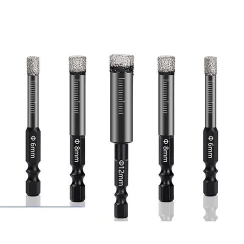 لقم ثقب جاف من الماس النحاسي بالفراغ 6-14 مم بمقبض سداسي لقطع منشار الجرانيت والرخام والسيراميك والزجاج قطعة واحدة (اللون: 8 مم) in Kuwait