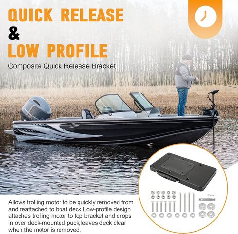 MKA-21 1854021 Fits for Minn Kota Quick Release Bracket Composite Trolling Motor Quick Release Mount Compatible with Ulterra,Terrova,PowerDrive,PowerDrive V2 and Deckhand 40 Terrova Mounting Bracket in Saudi Arabia