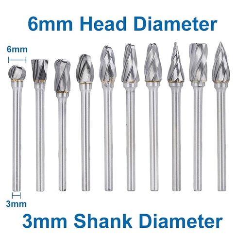 10 قطعة 3 مللي متر عرقوب لدغ دوارة 6 مللي متر قطر قطعة واحدة ملف دوار كربيد in Kuwait