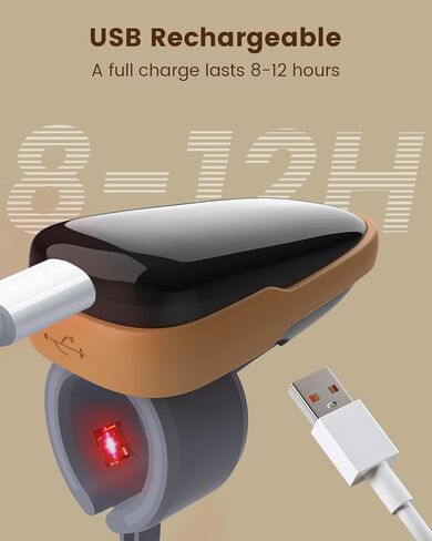 جهاز مراقبة الأكسجين في الدم Vibeat WearO2 - مقياس التأكسج النبضي بتقنية البلوتوث لتتبع الأكسجين المستمر ومعدل ضربات القلب، جهاز قياس الأكسجين بالإصبع قابل لإعادة الشحن، يمكن ارتداؤه مع إشعار وتطبيق مجاني in Kuwait