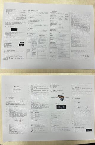 جهاز مراقبة الأكسجين في الدم Vibeat WearO2 - مقياس التأكسج النبضي بتقنية البلوتوث لتتبع الأكسجين المستمر ومعدل ضربات القلب، جهاز قياس الأكسجين بالإصبع قابل لإعادة الشحن، يمكن ارتداؤه مع إشعار وتطبيق مجاني in Kuwait