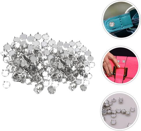 HOODANCOS 100 قطعة من المسامير المجوفة الصغيرة المخالب للملابس DIY إكسسوارات يدوية زخرفية مسامير معدنية متينة للقبعات والحقائب والأحذية والمشروعات ذات الطراز الشرير in Saudi Arabia