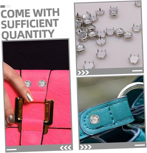 NUOBESTY 100Pcs Hollow Rivets Metal Spike Studs for DIY Clothing Bags and Shoes Durable Material Bright Color Scratch Resistant for Crafting and Decoration in Saudi Arabia