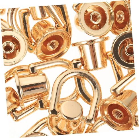 Zerodeko 40 Sets of Rotatable D Ring Metal Studs Rivets for Handbag Hardware Screw Nail Rivet Accessories for Crafts and Purse Making in Saudi Arabia