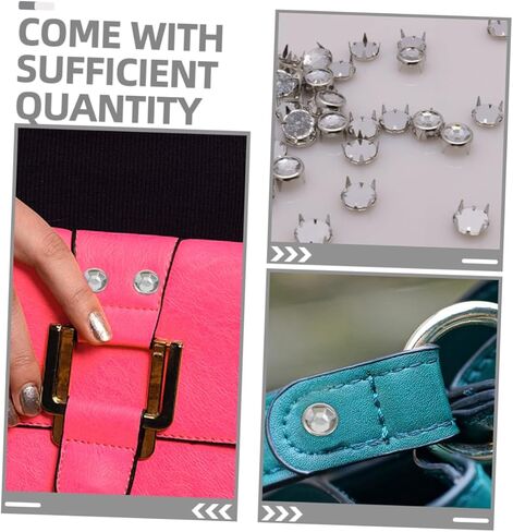 LIFKOME 100Pcs Metal Claw Studs for DIY Clothing Smooth Surface Decorative Rivets Easy to Install Spike Nails for Bags Shoes and Craft Projects in Saudi Arabia