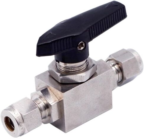 1 قطعة مقاومة للتآكل 1/4 6 مللي متر 2-way 3000PSI ss316 صمام الكرة الغاز (6 مللي متر) in Saudi Arabia