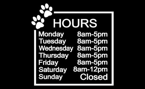 Custom Business Hours Door Decal, 11x11 inches, Vinyl Sign with Restaurant Logo Design, Personalized Store Hours in Saudi Arabia