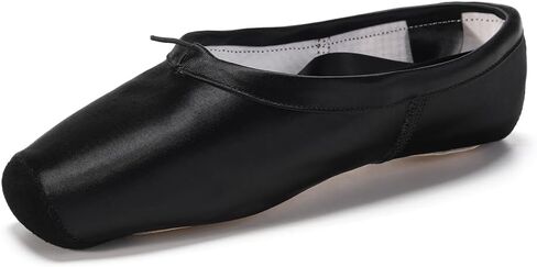 SWDZM أحذية الباليه بوانت المهنية الساتان للنساء الجلود وحيد أحذية الباليه بوانت الرقص مع منصات اصبع القدم in Kuwait