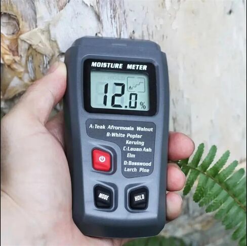 Digital Wood Moisture Meter Timber Damp Tester Handheld Hygrometer Lumber Detector EMT01 with HD LCD Display in Saudi Arabia