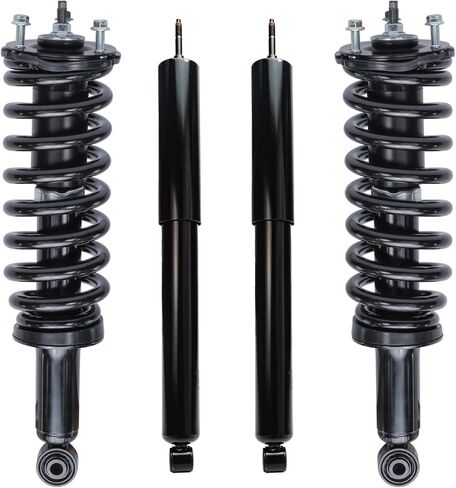 Detroit Axle - STRUTS 4WD صدمات لعام 2000-2006 TOYOTA TUNDRA كاملة 2 دعامات أمامية مع امتصاص الصدمات الخلفي 2 2001 2003 2004 2005 استبدال التجميع التجريبي الجاهز in Saudi Arabia