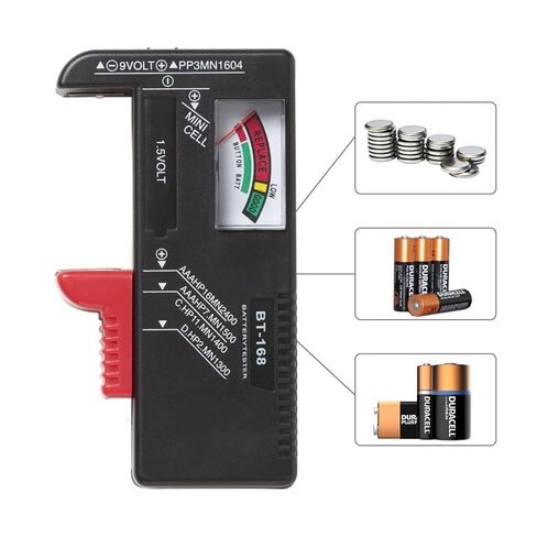 Digital Battery Tester LCD Display AA/AAA/9V/1.5V Button Cell Battery Capacity Check Detector Capacitance Diagnostic Tool in Saudi Arabia