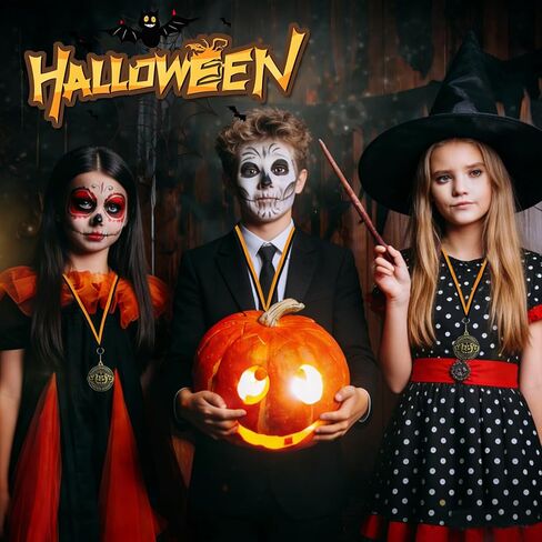 12 Pcs Halloween Pumpkin Medals, Bulk Pumpkin Carving Award Pumpkin Costume Awards with Neck Ribbons Trick or Treat Medal for Halloween Awards Costume Party Favors in Saudi Arabia