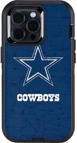 Skinit Decal Phone Skin Compatible with OtterBox Defender iPhone 14 Pro Max - Officially Licensed NFL Dallas Cowboys Distressed Design in Saudi Arabia