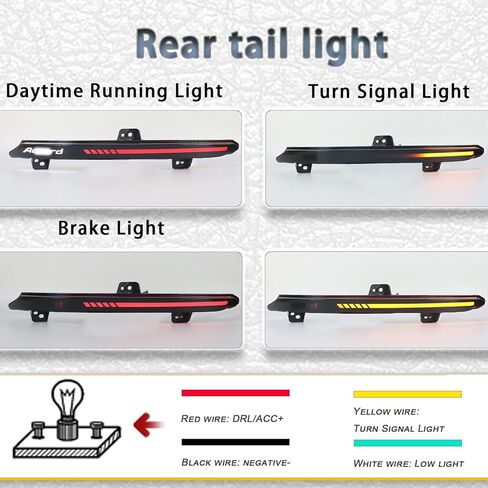 PGTOPONE Smoked Lens Rear Fog Light Bumper Reflector Brake Tail Sequential Flash Singal Lights Lamp For 2018-2020 Honda Accord 10th (Smoked Lens) in Kuwait