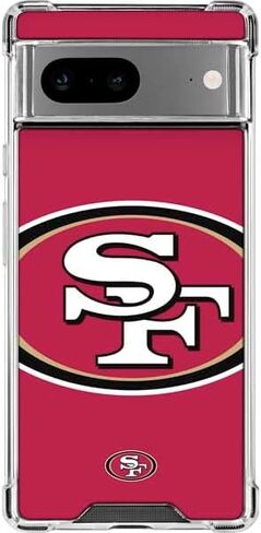 Skinit Clear Phone Case Compatible with Google Pixel 8 - Officially Licensed NFL San Francisco 49ers Large Logo Design in Saudi Arabia