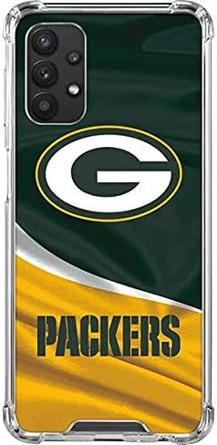 Skinit Clear Phone Case Compatible with Galaxy A32 5G - Officially Licensed NFL Green Bay Packers Design in Saudi Arabia