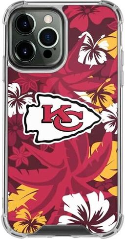 Skinit Clear Phone Case Compatible with iPhone 14 Pro Max - Officially Licensed NFL Kansas City Chiefs Tropical Print Design in Saudi Arabia