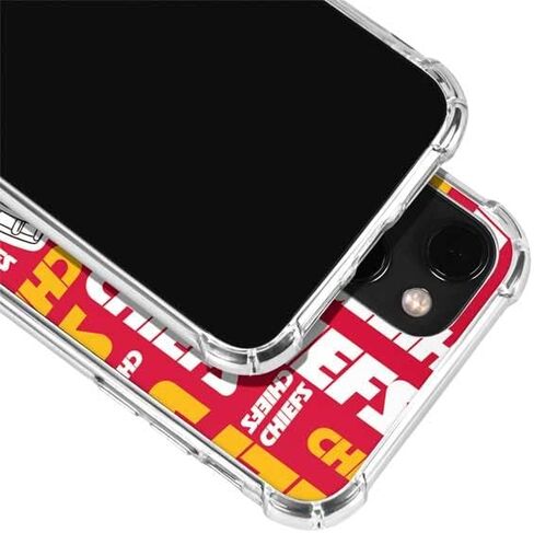 Skinit Clear Phone Case Compatible with iPhone 13 - Officially Licensed NFL Kansas City Chiefs Red Blast Design in Saudi Arabia