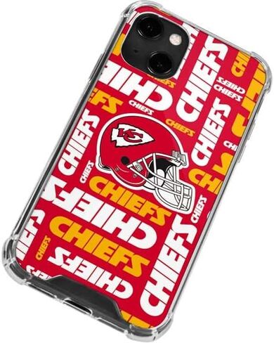 Skinit Clear Phone Case Compatible with iPhone 13 - Officially Licensed NFL Kansas City Chiefs Red Blast Design in Saudi Arabia