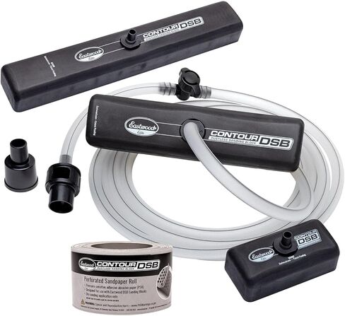 مجموعة قوالب صنفرة الجسم الأوتوماتيكية بدون غبار من Eastwood Elite Contour DSB | كتل صنفرة السيارات التي يمكنك صنعها بنفسك وآلة الصنفرة اليدوية للجدران الجافة وأعمال طلاء هياكل السيارات | 3 آلات صنفرة وخرطوم ولفة ورق صنفرة 80 حبيبة رملية in Kuwait