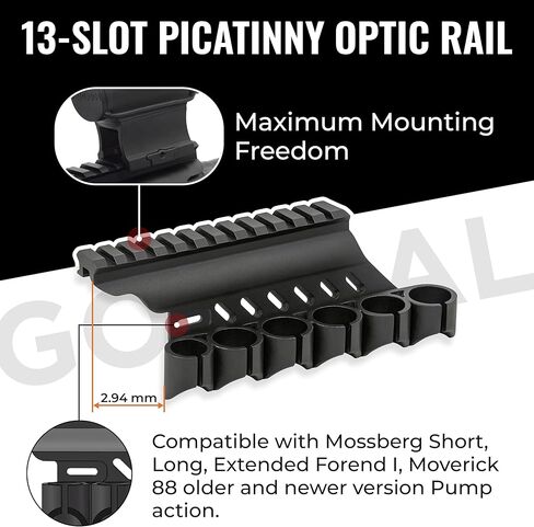 حامل صدفة سرج جانبي من Gotical، 6-PC 12- GA، مضخة عالمية قصيرة/طويلة/ممتدة، لسلسلة Mossberg/Maverick 88 in Kuwait