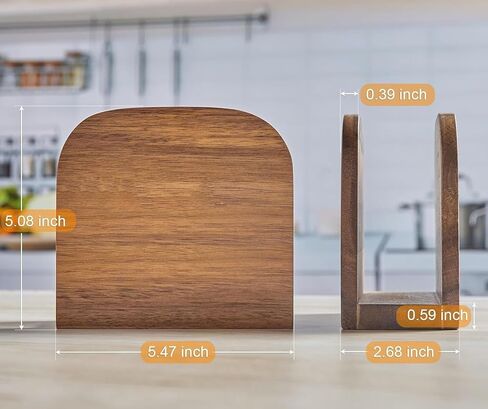Acacia Wood Napkin Holder for Table, Wooden Napkin Holders for Kitchen, Standing Napkin Dispenser for Kitchen Dining Room Party in Saudi Arabia