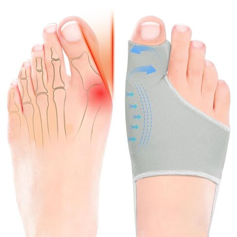 2PCS Bunion Corrector for Women & Men Big Toe, Big Toe Separators, Hammer Toe Straightener, Bunion Pads with Spacers, Hallux Valgus Pain Relief, Comfortable & Breathable for Day/Night in Saudi Arabia