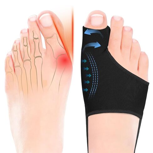 2PCS Bunion Corrector for Women & Men Big Toe, Big Toe Separators, Hammer Toe Straightener, Bunion Pads with Spacers, Hallux Valgus Pain Relief, Comfortable & Breathable for Day/Night in Saudi Arabia