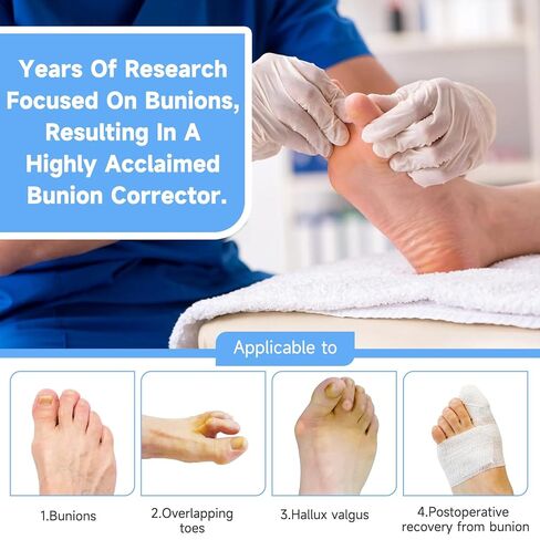 2PCS Bunion Corrector for Women & Men Big Toe, Big Toe Separators, Hammer Toe Straightener, Bunion Pads with Spacers, Hallux Valgus Pain Relief, Comfortable & Breathable for Day/Night in Saudi Arabia