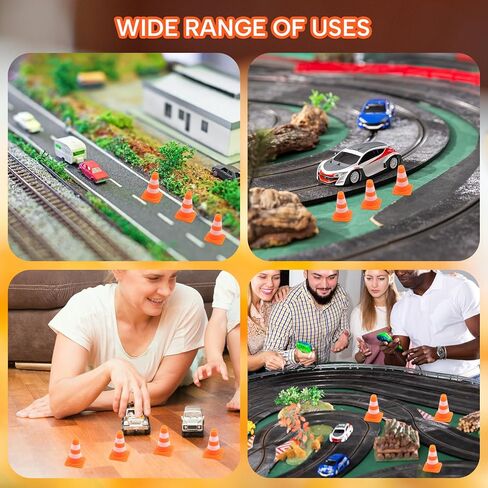 80Pcs Mini Traffic Cones & Fences, Simulation Roadblocks for Traffic Parking Scenes, 40 Cones & 40 Fences, Ideal for Mini Construction Cones Projects, Engineering, and DIY Micro Landscapes(Orange) in Saudi Arabia