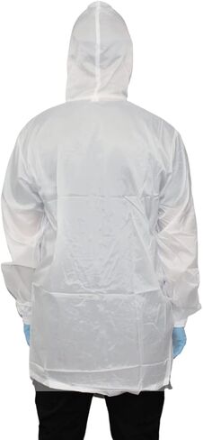 معطف مختبر طلاء بخاخ واقي من النايلون المتين خفيف الوزن من كولاد باللون الأبيض in Kuwait
