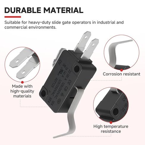 Cutetool (قطعتان) 23-10041 مفتاح حد فتح باب المرآب متوافق مع مشغلي أبواب المرآب التجاري LiftMaster SL540، SL570، SL575، SL585، K23-10041 استبدال مفتاح حد بوابة SPDT in Kuwait