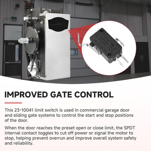 Cutetool (قطعتان) 23-10041 مفتاح حد فتح باب المرآب متوافق مع مشغلي أبواب المرآب التجاري LiftMaster SL540، SL570، SL575، SL585، K23-10041 استبدال مفتاح حد بوابة SPDT in Kuwait