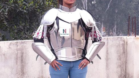 زي خيالي من Nautical-Mart ليدي ستيل آرمور، دعامات كاملة، بولدرون، جورجيت، كيراس in Kuwait